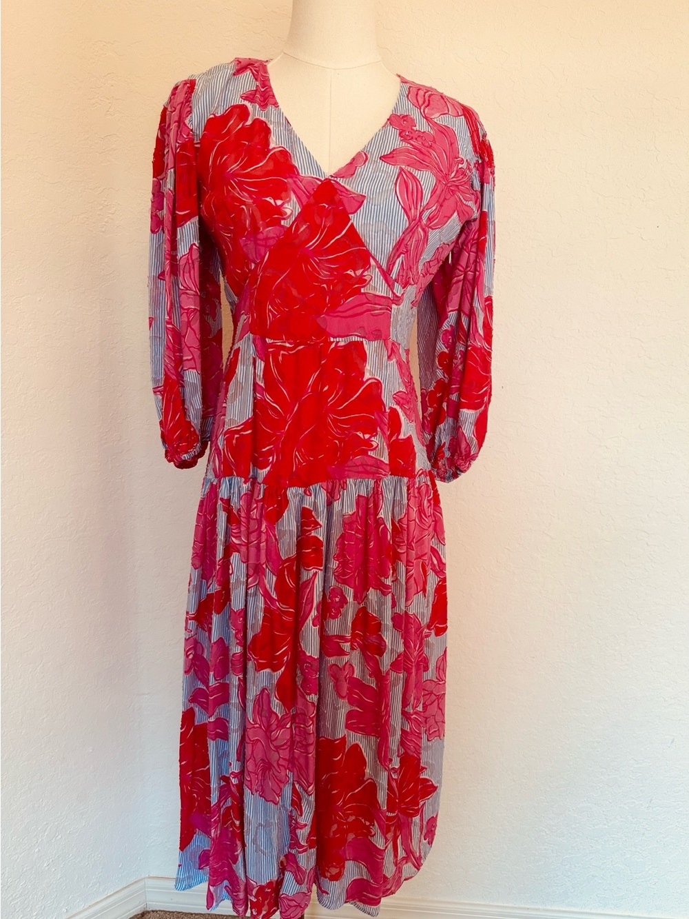 Vineyard Vines Kentucky Derby Dress Floral Feminine Silk Blend Size 6
